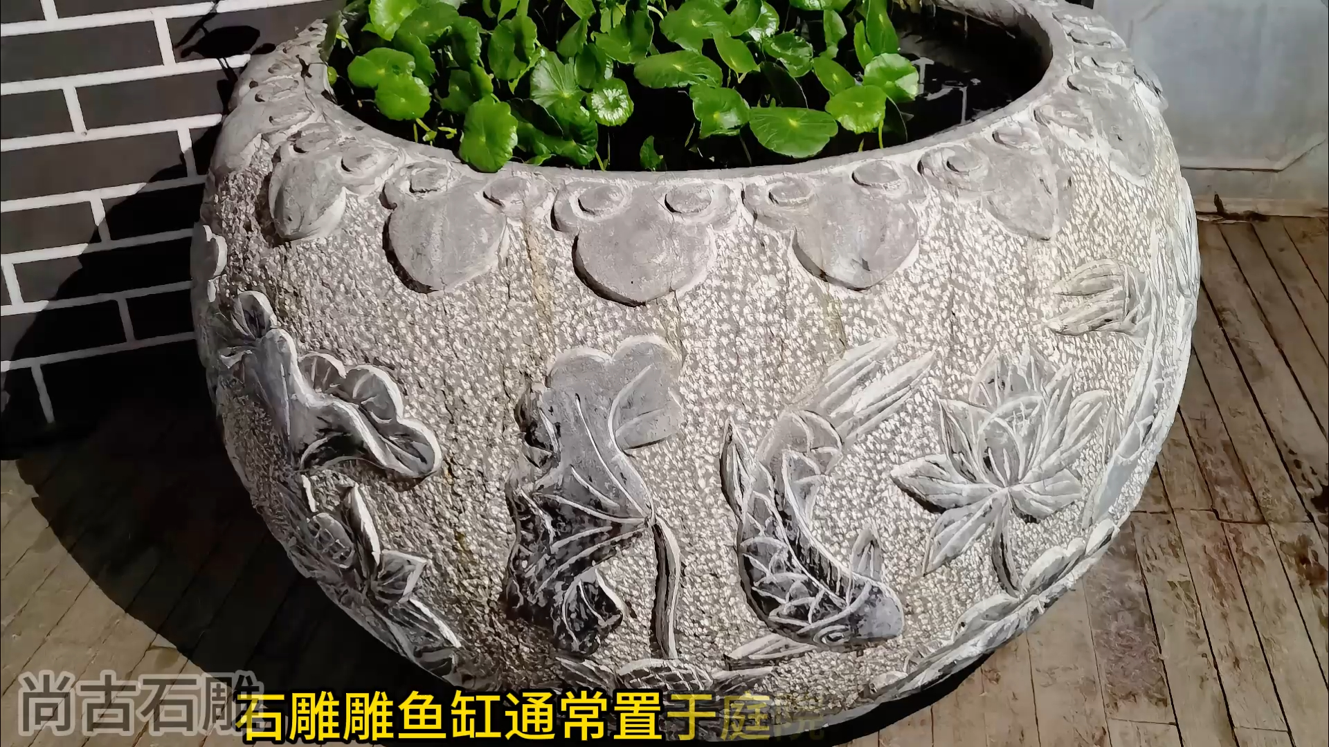 石雕青石石缸 庭院门海 养鱼荷花石缸 仿古石材水缸 石雕鱼缸 石头