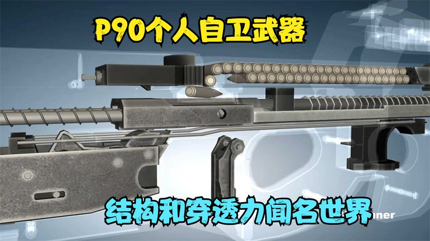 3D枪械原理  P90个人自卫武器，以结构和穿透力闻名世界