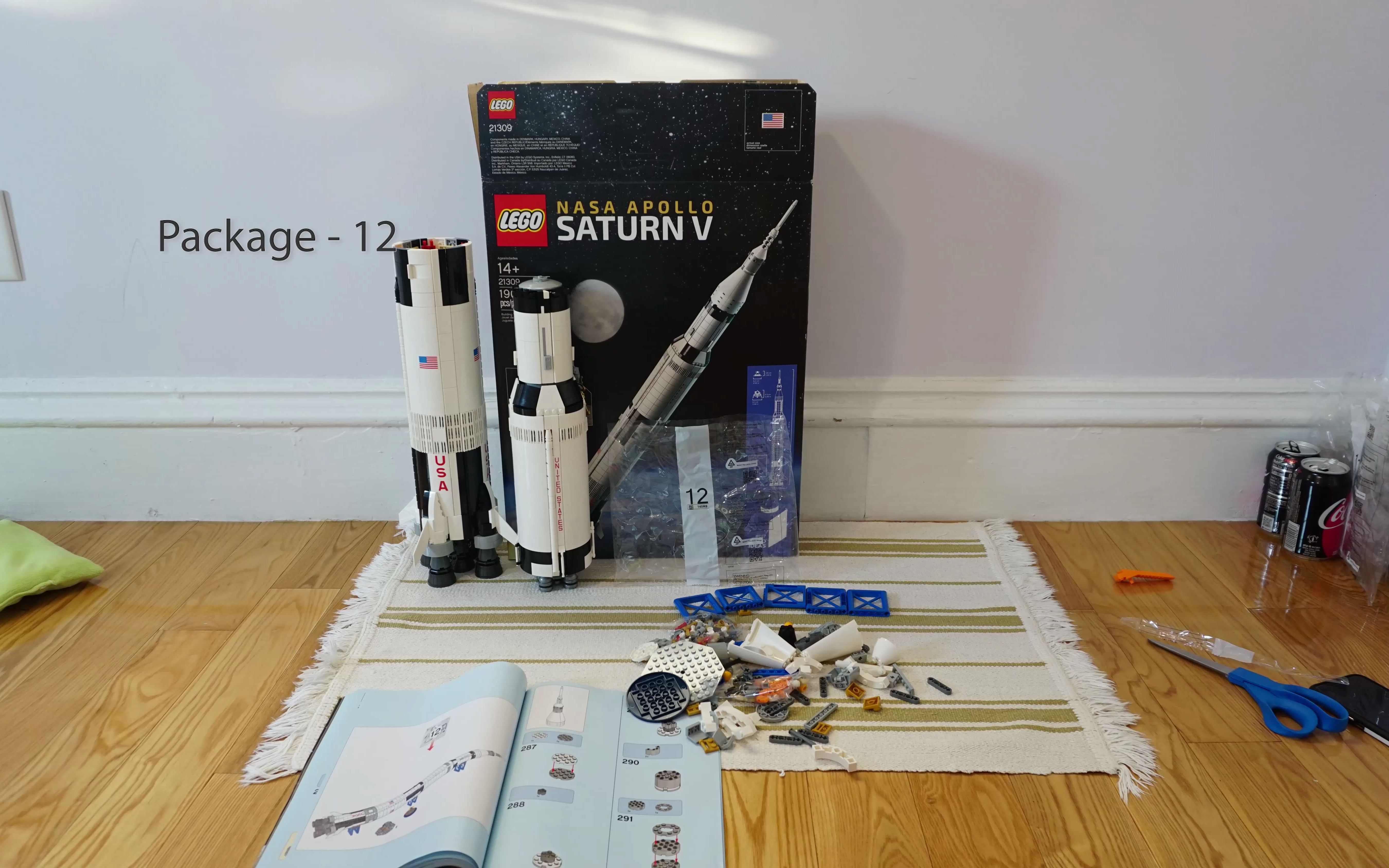 乐高 土星五号 开箱 分段拼接 lego ideas 21309 saturn v