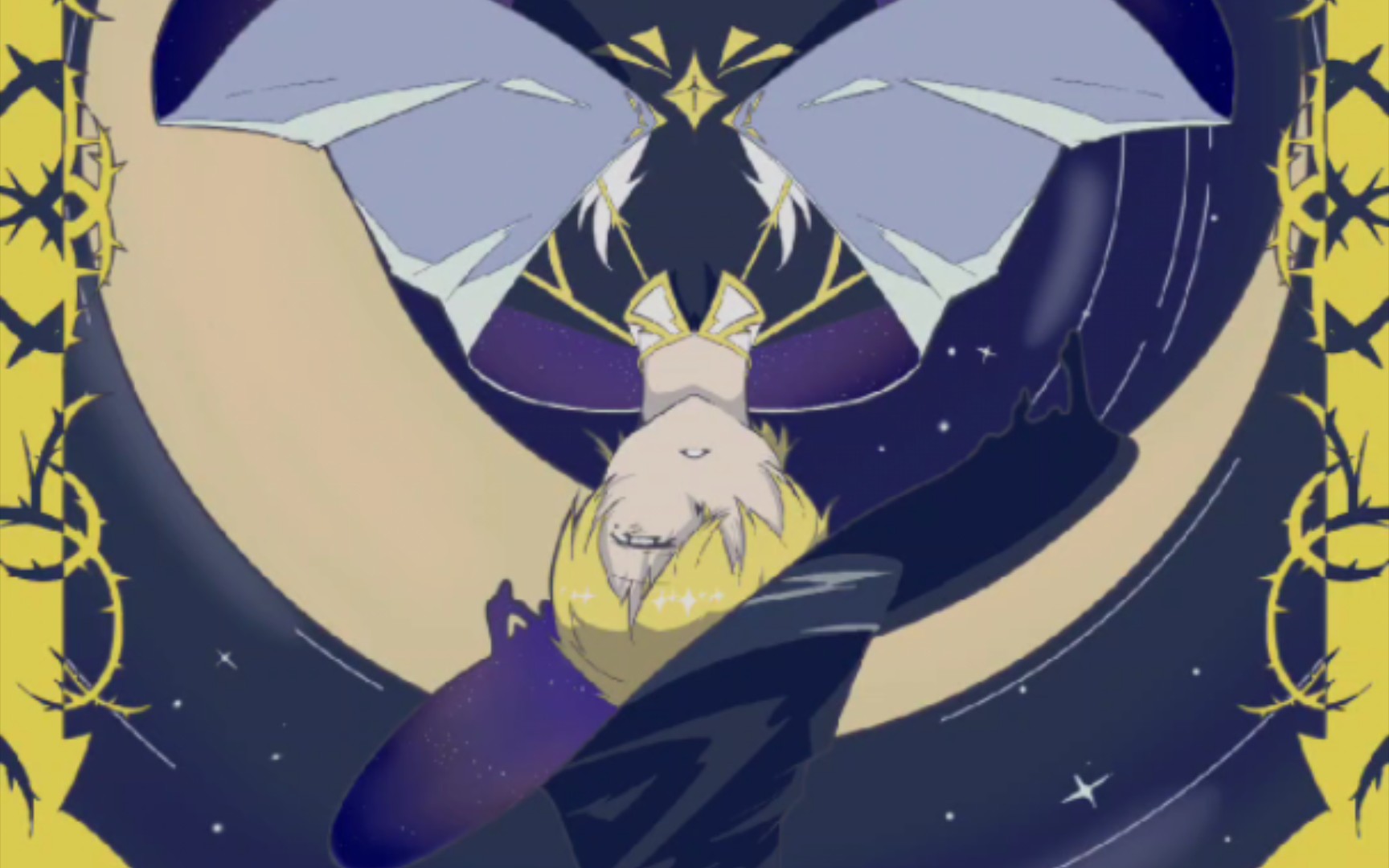 【绘画/塔罗牌】倒吊人与月亮(the hanged man)