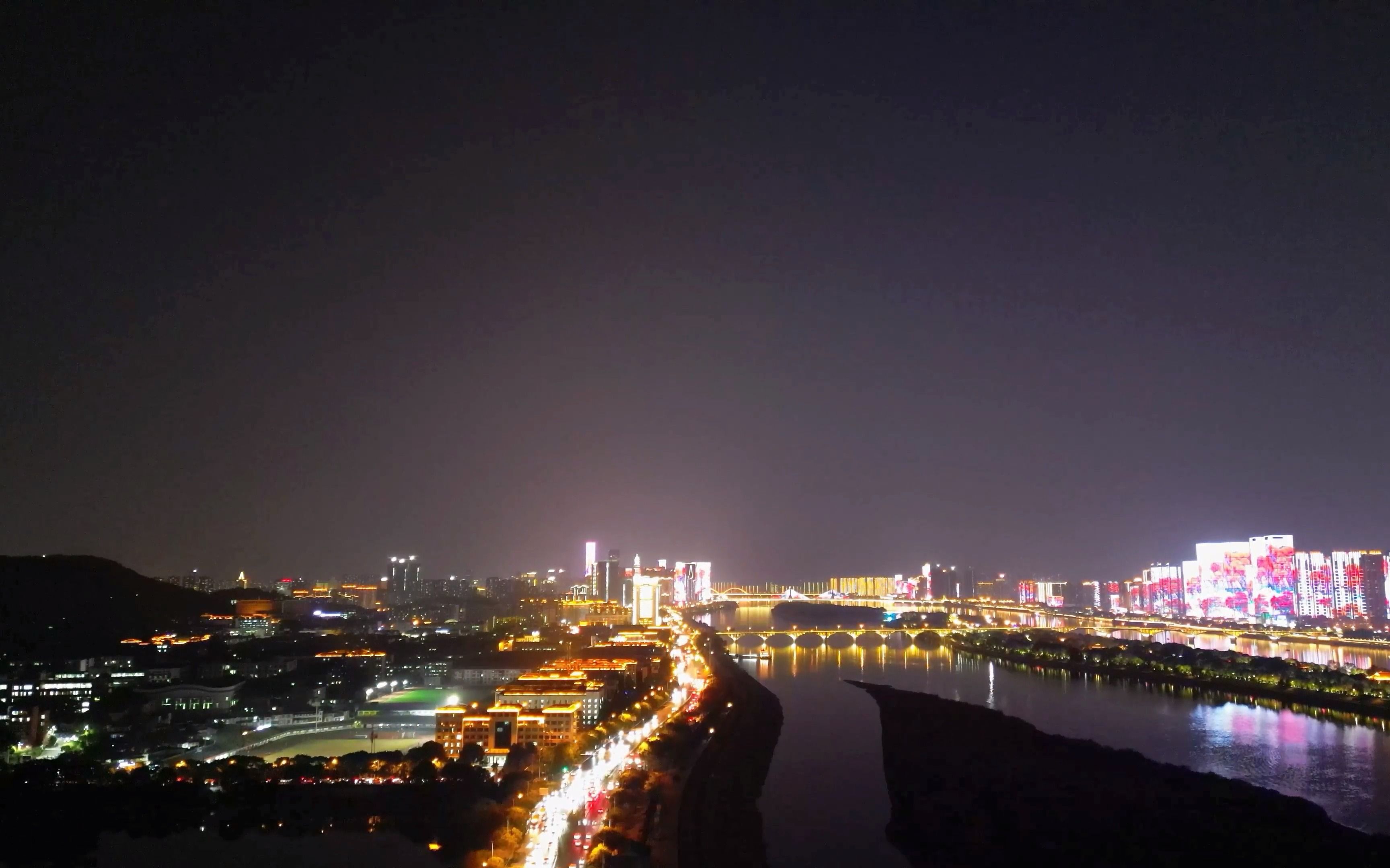 长沙湘江风光带夜景