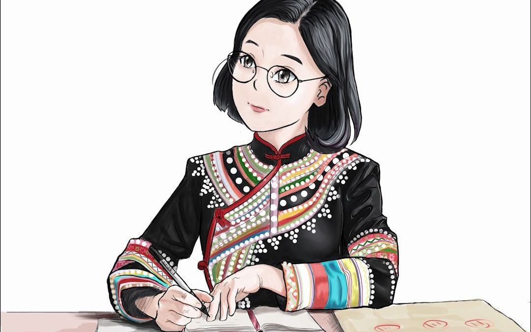 【绘画】画一个认真记笔记的拉祜族
