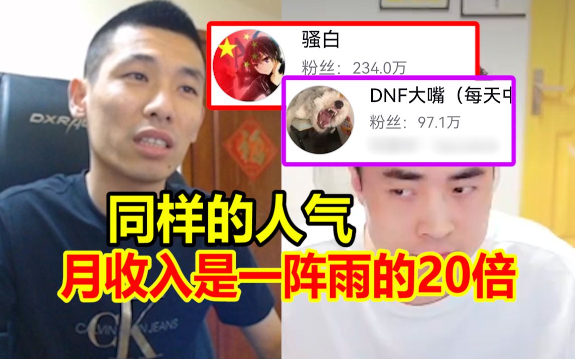 抖音收入有多可怕!DNF头部主播月收入是一阵雨的20倍!地下城与勇士