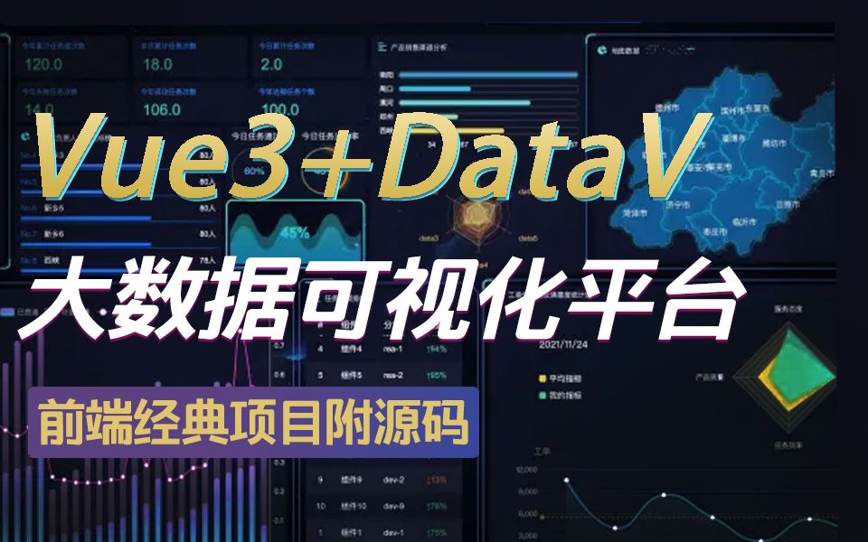 Vue3+DataV大数据可视化平台+无线网络大数据平台 | 2023年12月最新录制 零基础快速上手(大屏可视化/datav/地图/大数据可视化)S0185哔哩哔哩bilibili