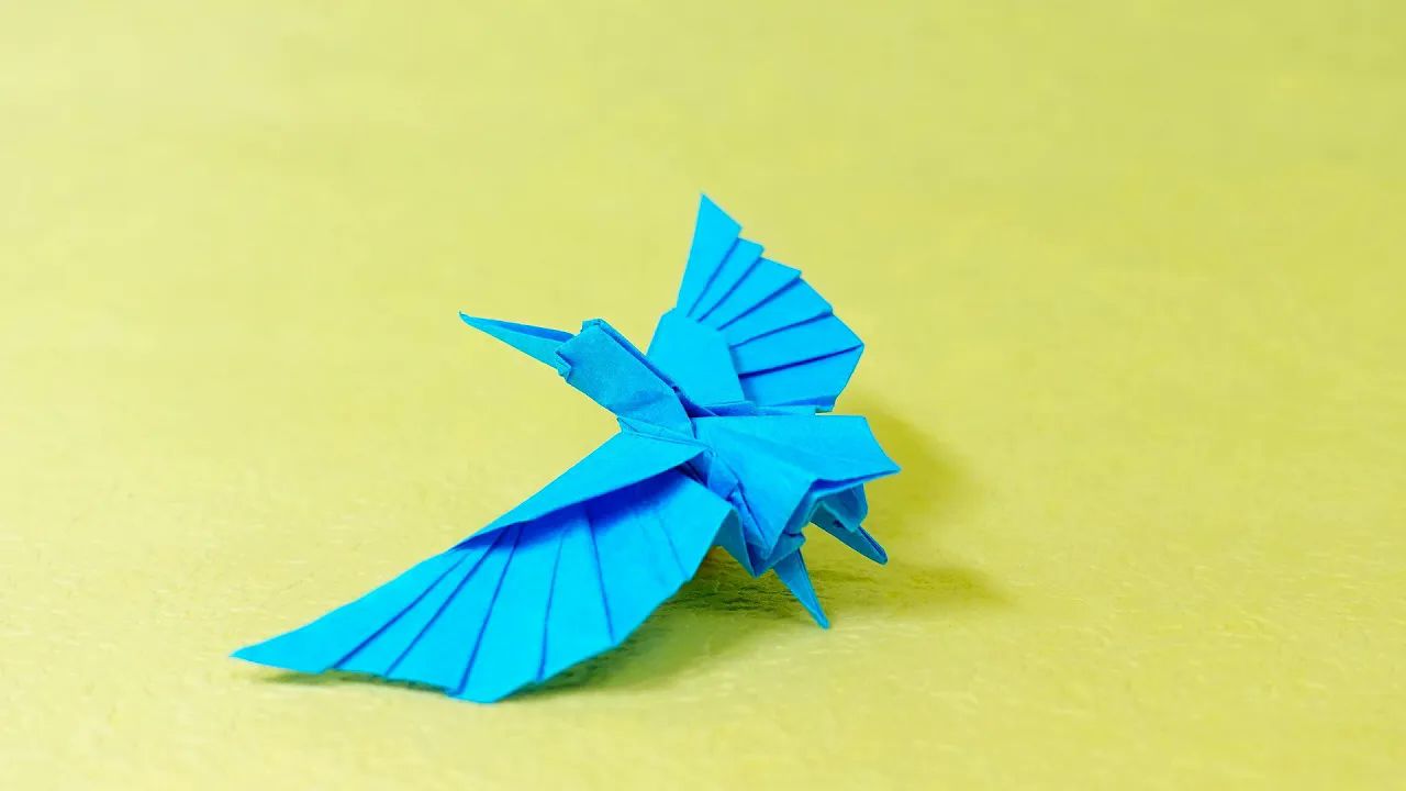 折纸山翠鸟图片
