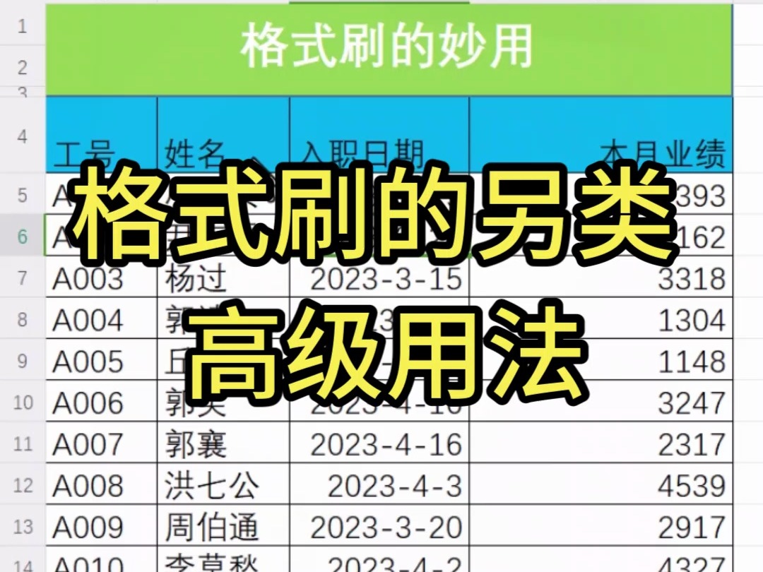 Excel格式刷的另类高级用法zm哔哩哔哩bilibili