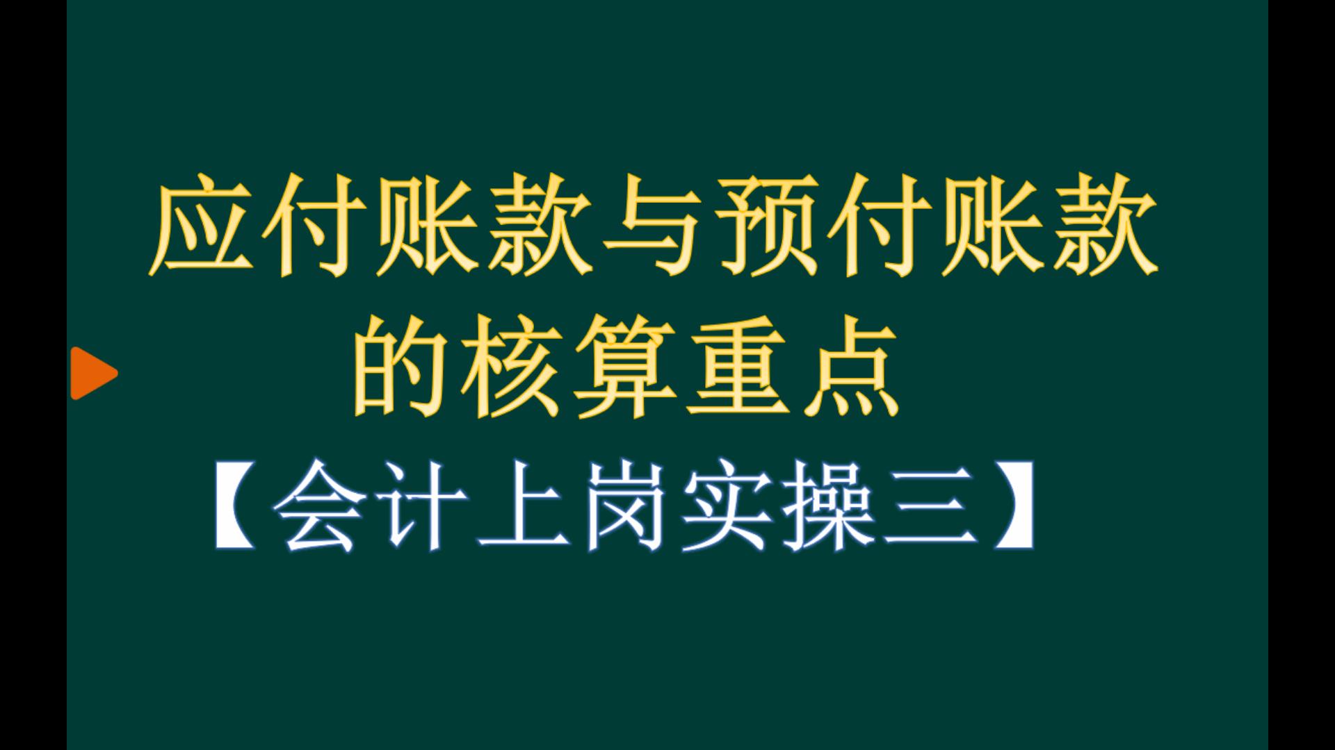 应付账款与预付账款的核算重点【会计上岗实操三】哔哩哔哩bilibili