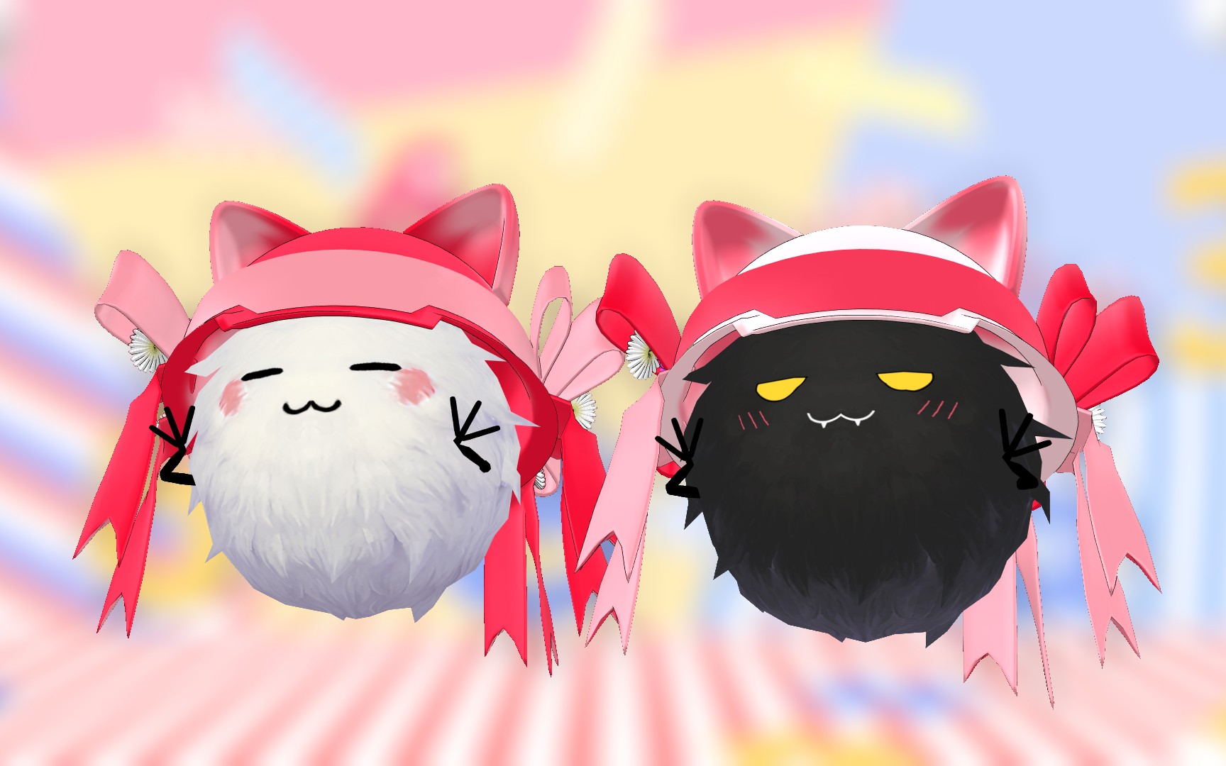 茨球和煤球没有猫耳的猫耳开关!