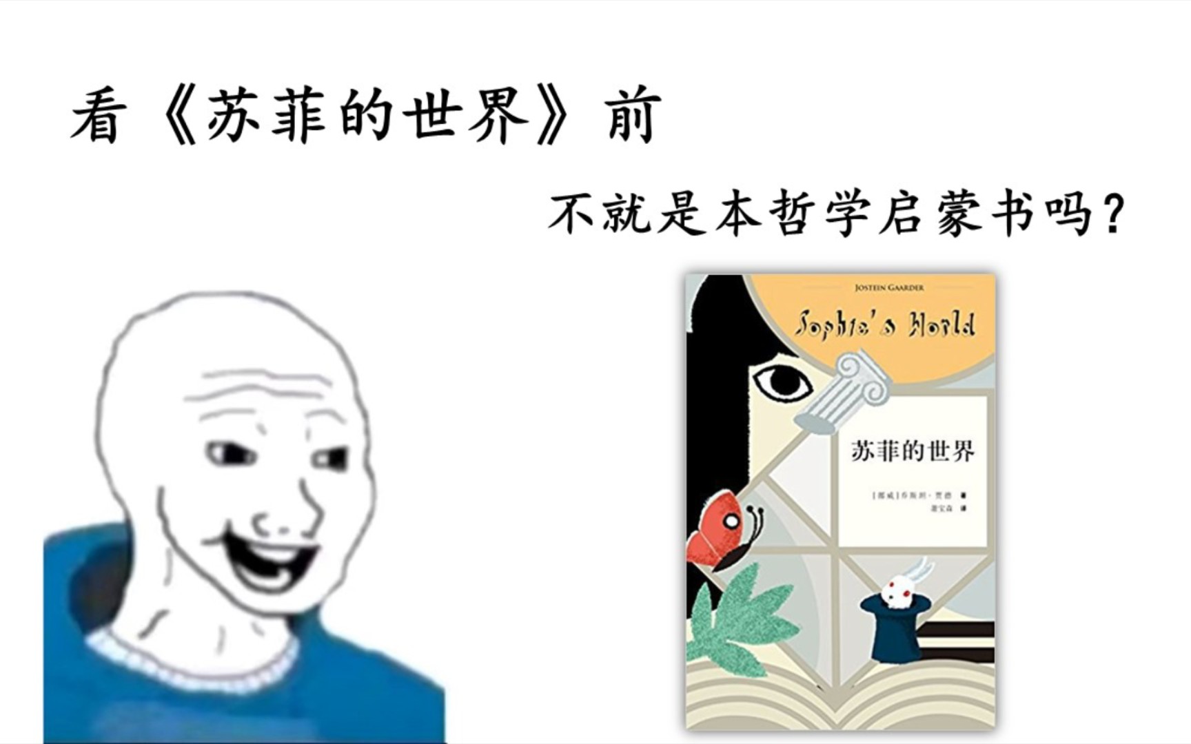 [图]看《苏菲的世界》前:不就是本哲学启蒙书吗？