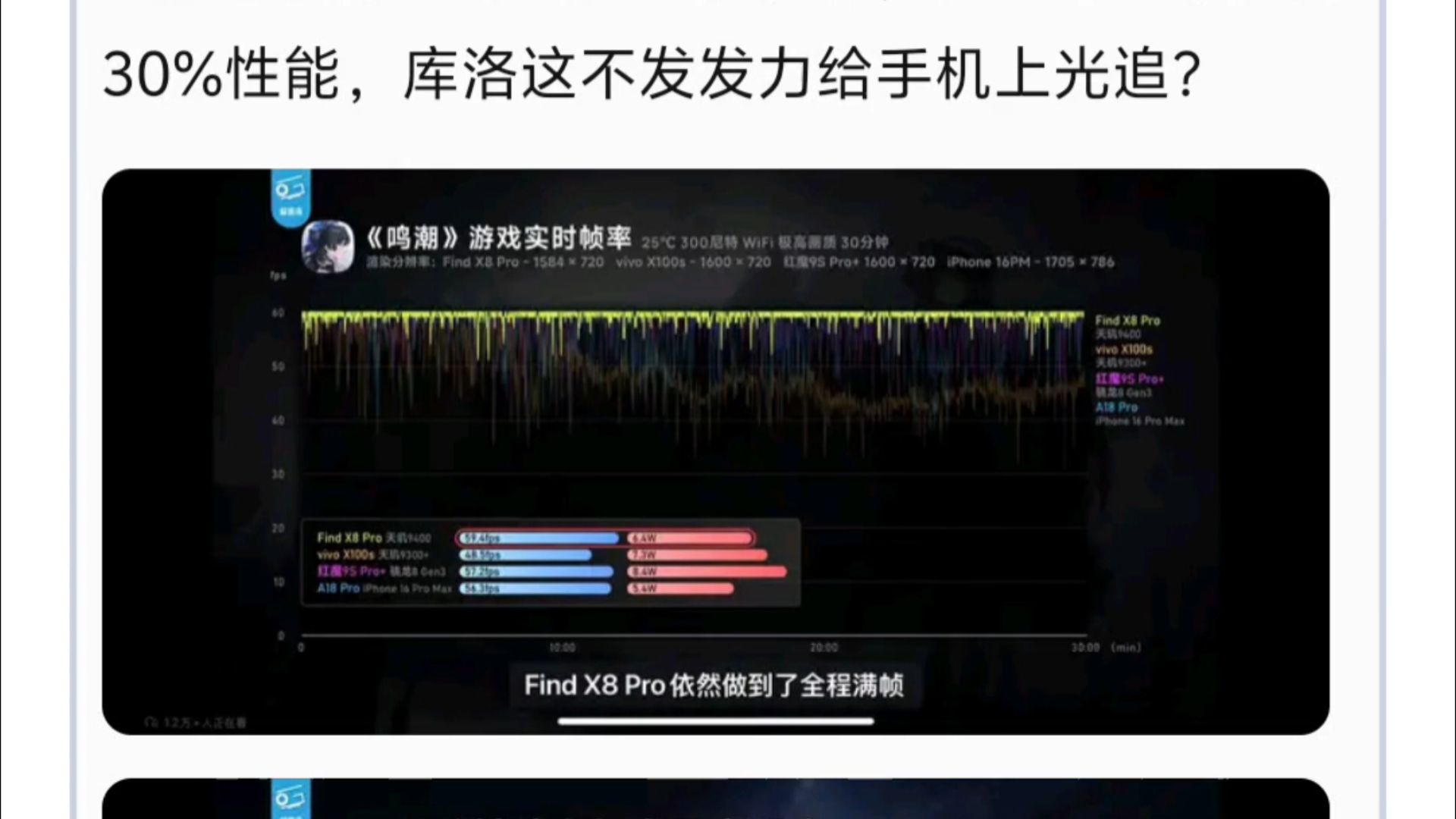 天玑9400跑鸣潮手机游戏热门视频