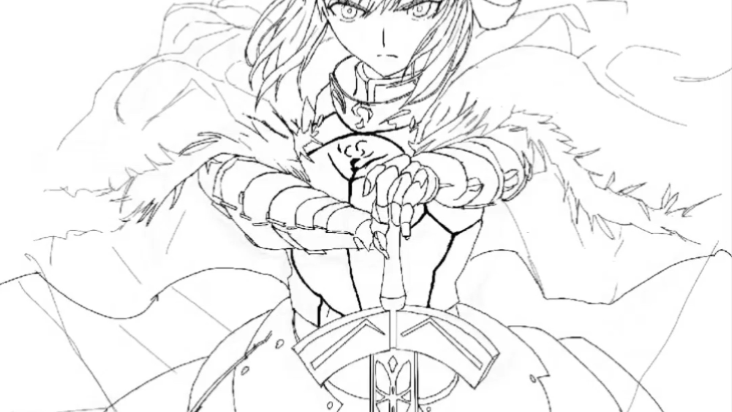 进来看我画阿尔托莉雅·潘德拉贡saber