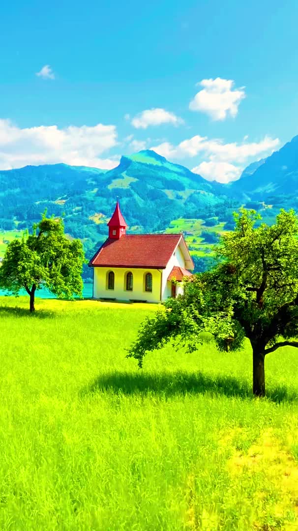 瑞士乡村唯美视频素材