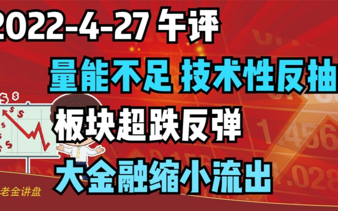 【2022427 午间点评 独家解读】量能萎缩只能技术性反抽,大金融板块缩小流出!哔哩哔哩bilibili