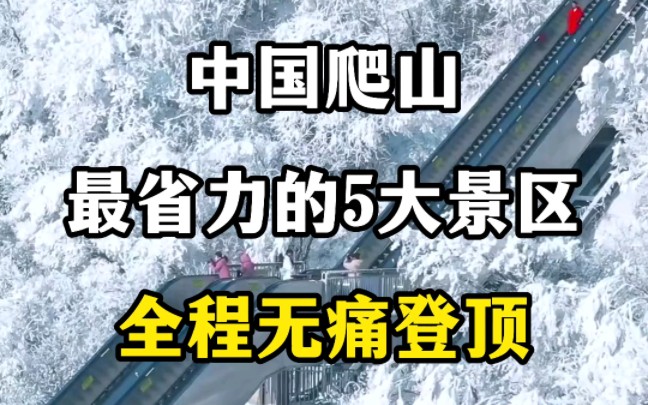 中国爬山最省力的5大景区#旅行 #旅游攻略 #旅行推荐官 #看世界 #抖音旅行哔哩哔哩bilibili