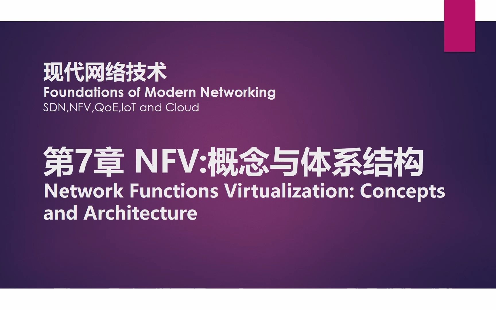 《现代网络技术》 第7章 NFV概念与体系结构哔哩哔哩bilibili