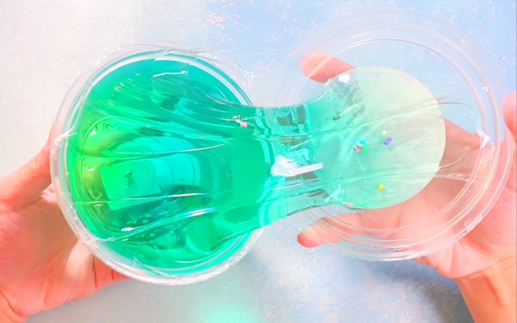 77买的500ml外网胶粉做的史莱姆原液_哔哩哔哩_bilibili