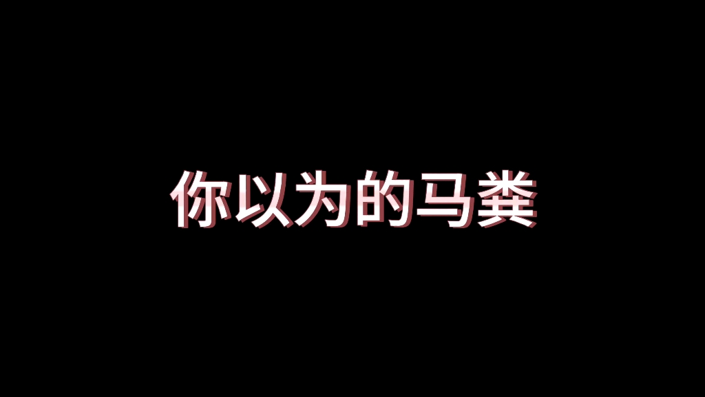 你以为的马粪VS实际上的马粪哔哩哔哩bilibili