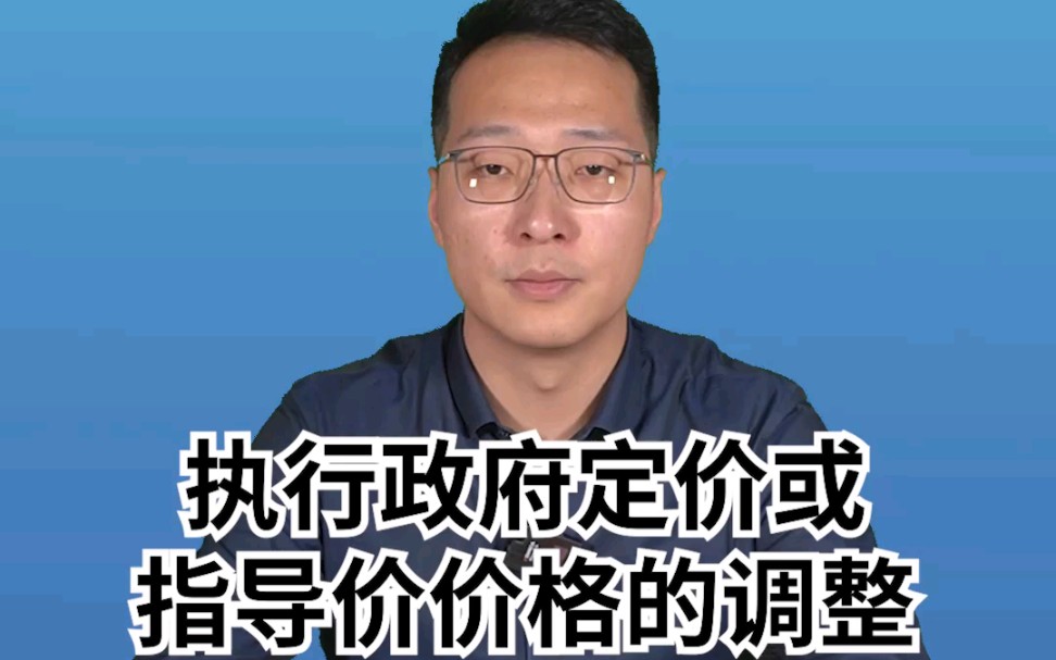 执行政府定价或指导价价格的调整哔哩哔哩bilibili