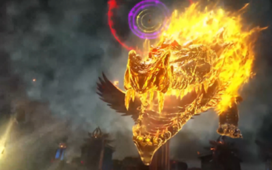 【4k私人订制素材】金鳄斗罗第六魂技:狂猛金鳄