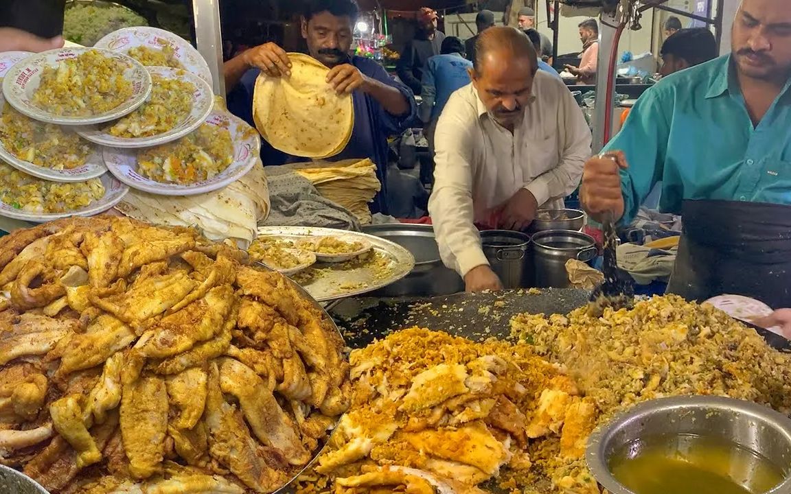 【美食探索】巴基斯坦街頭食品 大鍋油炸魚片