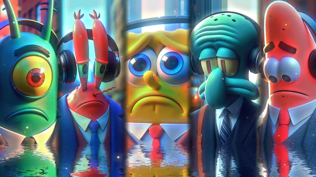 【ai比奇堡全明星】《离别开出花》悲伤版来啦!