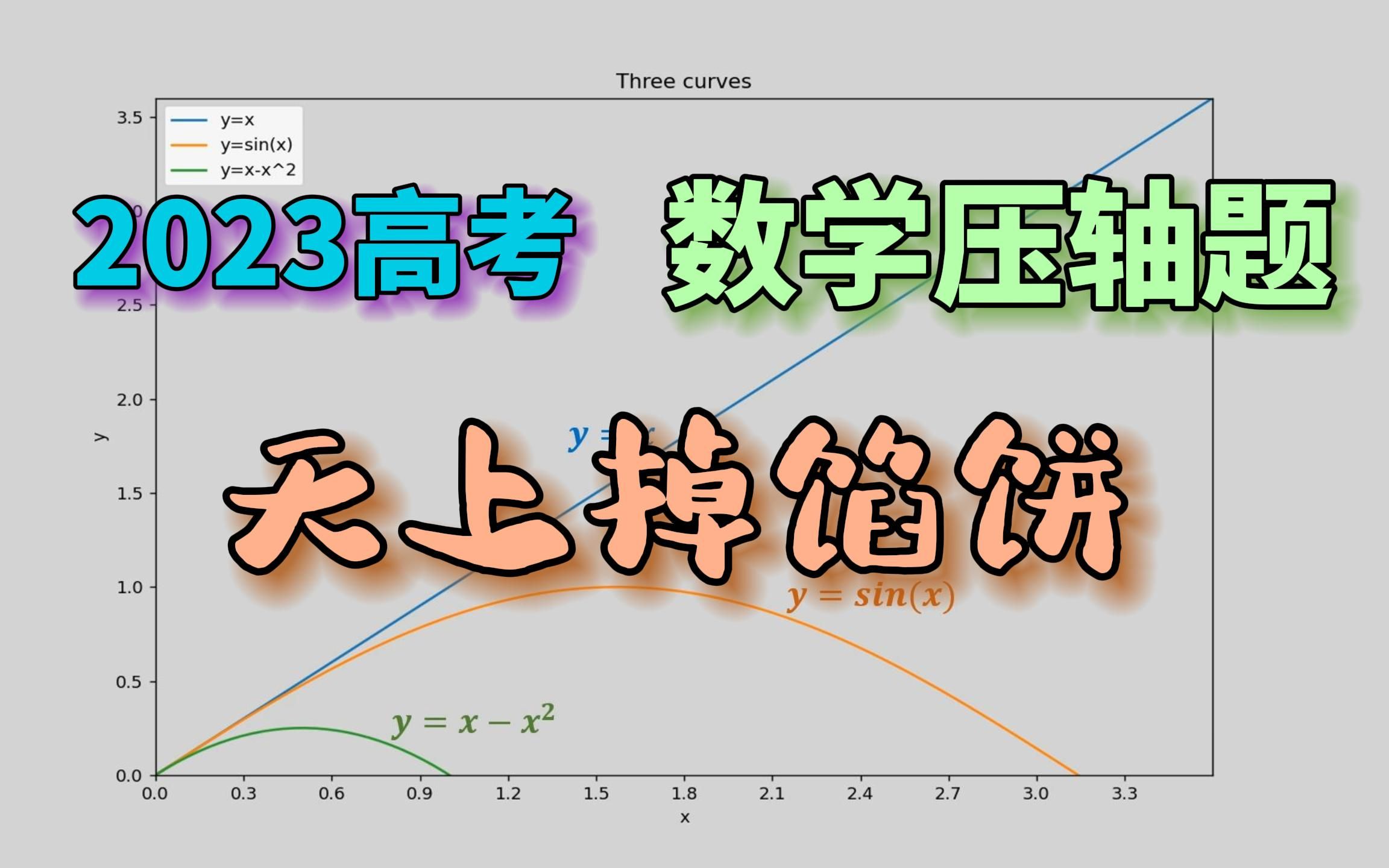 天上掉馅饼,2023高考数学压轴题,不折不扣的送分题哔哩哔哩bilibili