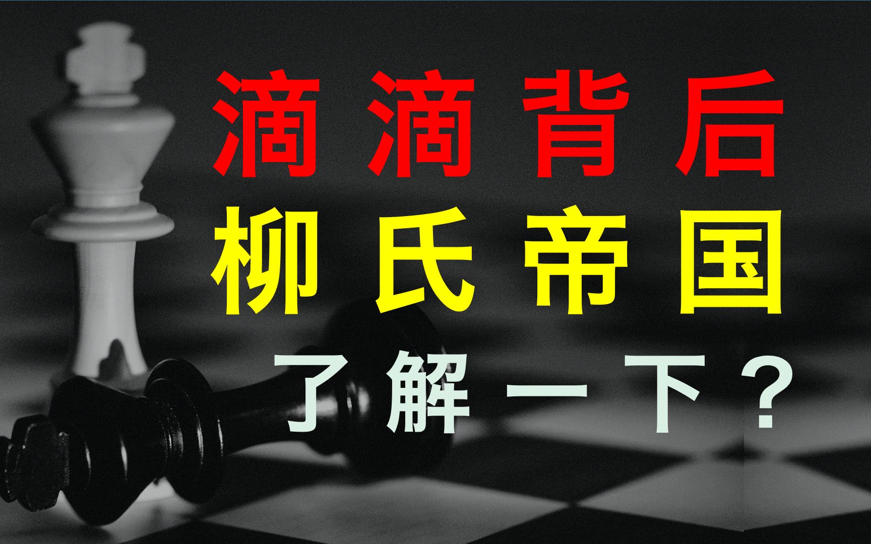 反向“华为”、“野生”泰山会和“搞事情”金融资本:滴滴背后,历史转折上的柳氏帝国哔哩哔哩bilibili