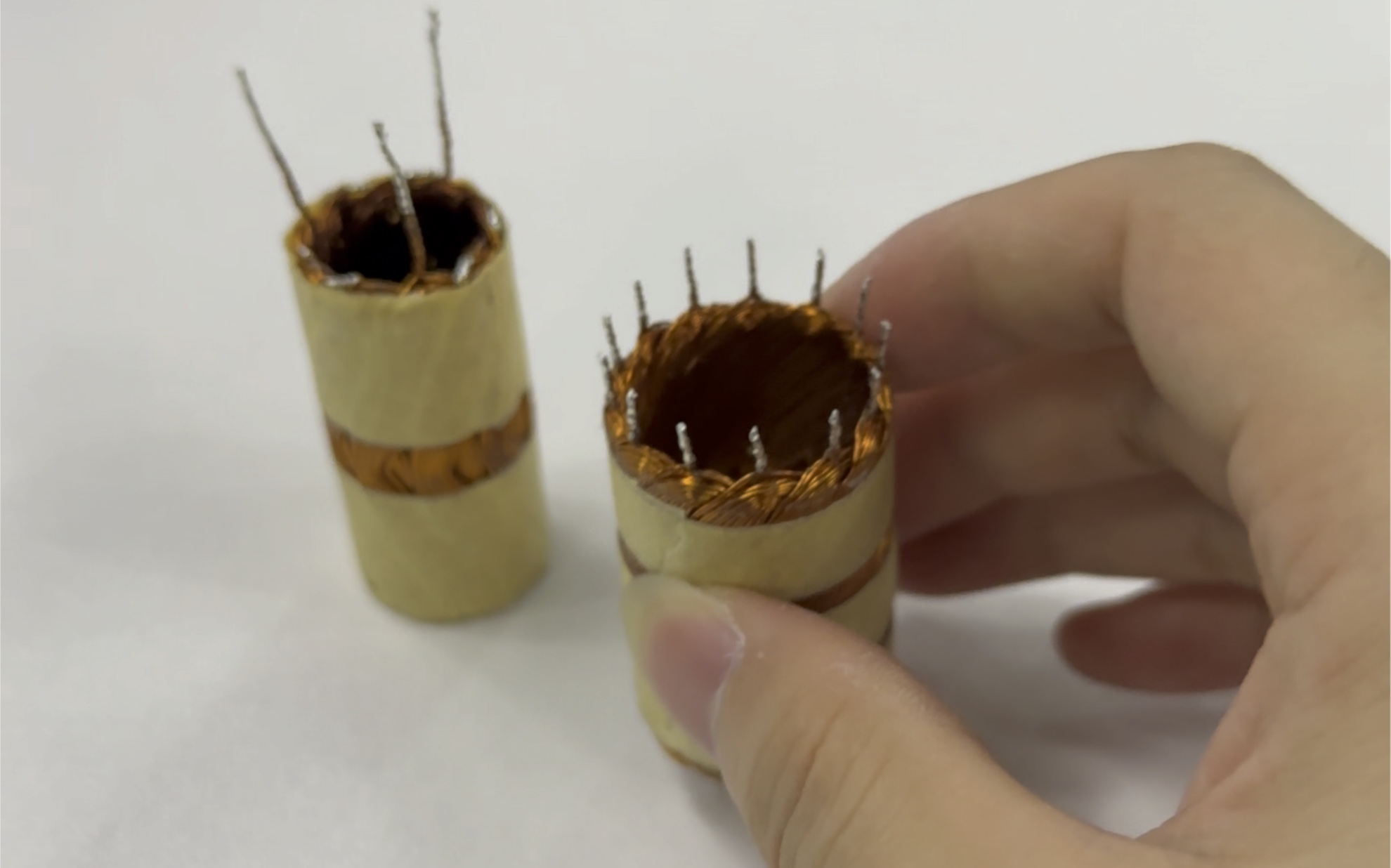 直观对比空心杯有刷电机,空心杯无刷电机 绕组线圈