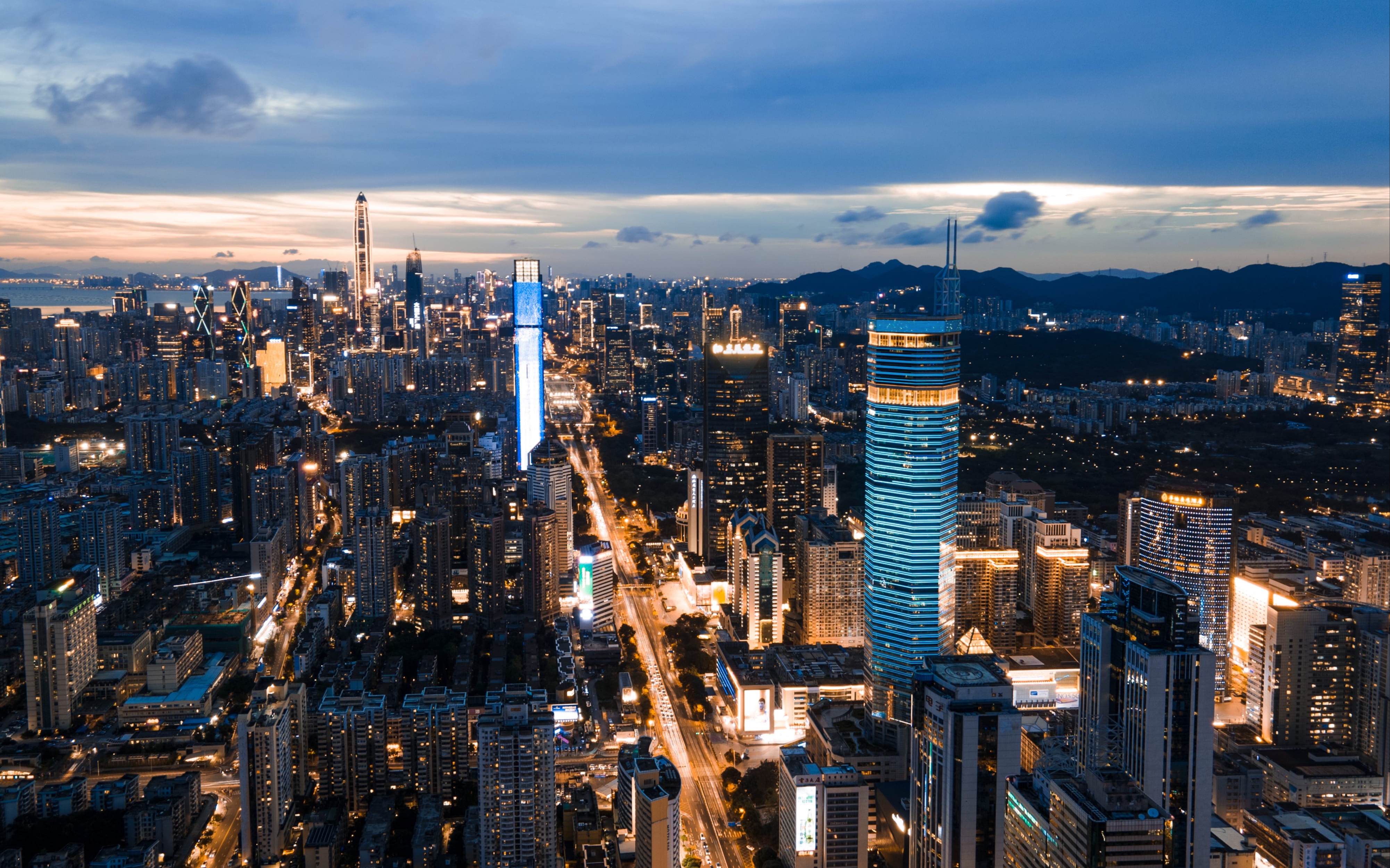 御 air 2【4k航拍剪辑】深圳夜景延时摄影