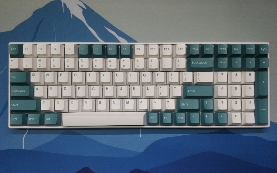 0630代组键盘 rk860 高特白 水绿键帽 极致静音键盘_哔哩哔哩_bilibil