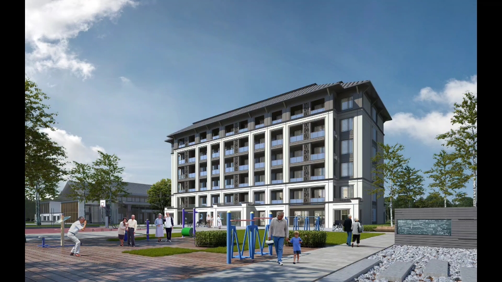 一套中式建筑效果图