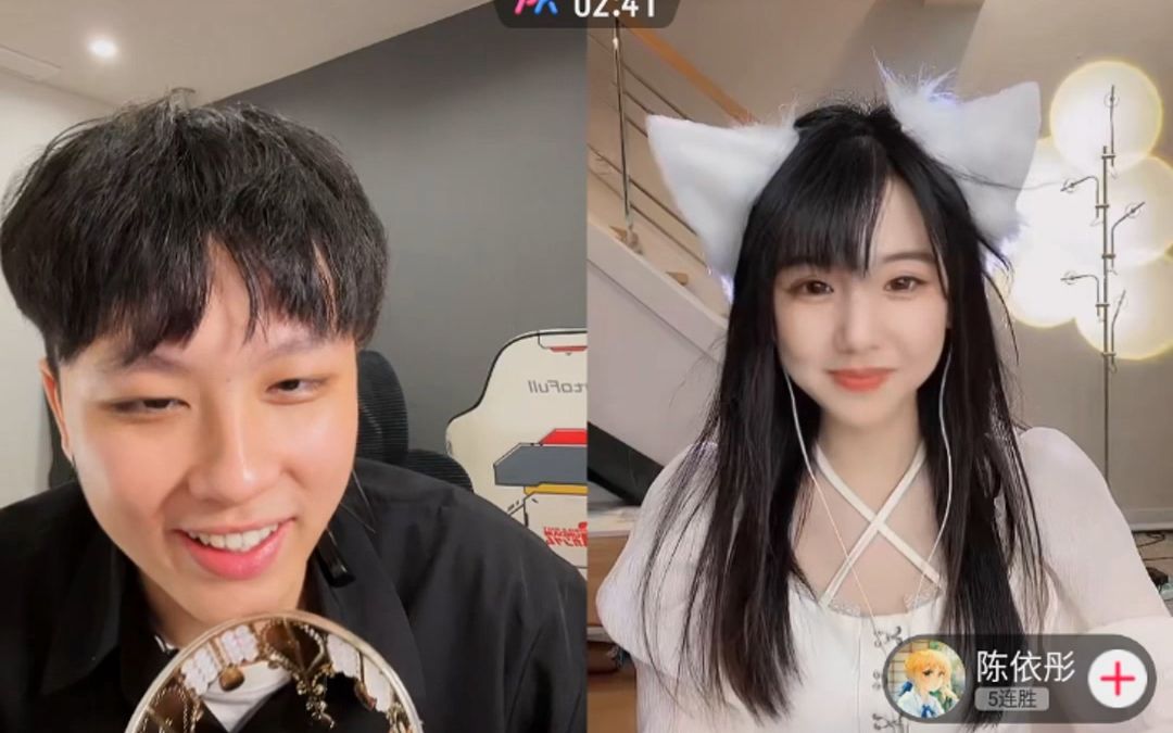 魏不栋随机连麦连到女粉陈依彤20220528034605