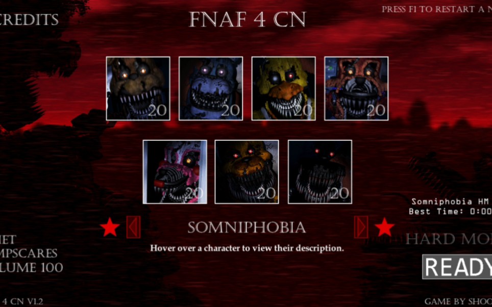 FNaF4CN全二十(SOMNIPHPBIA)击破