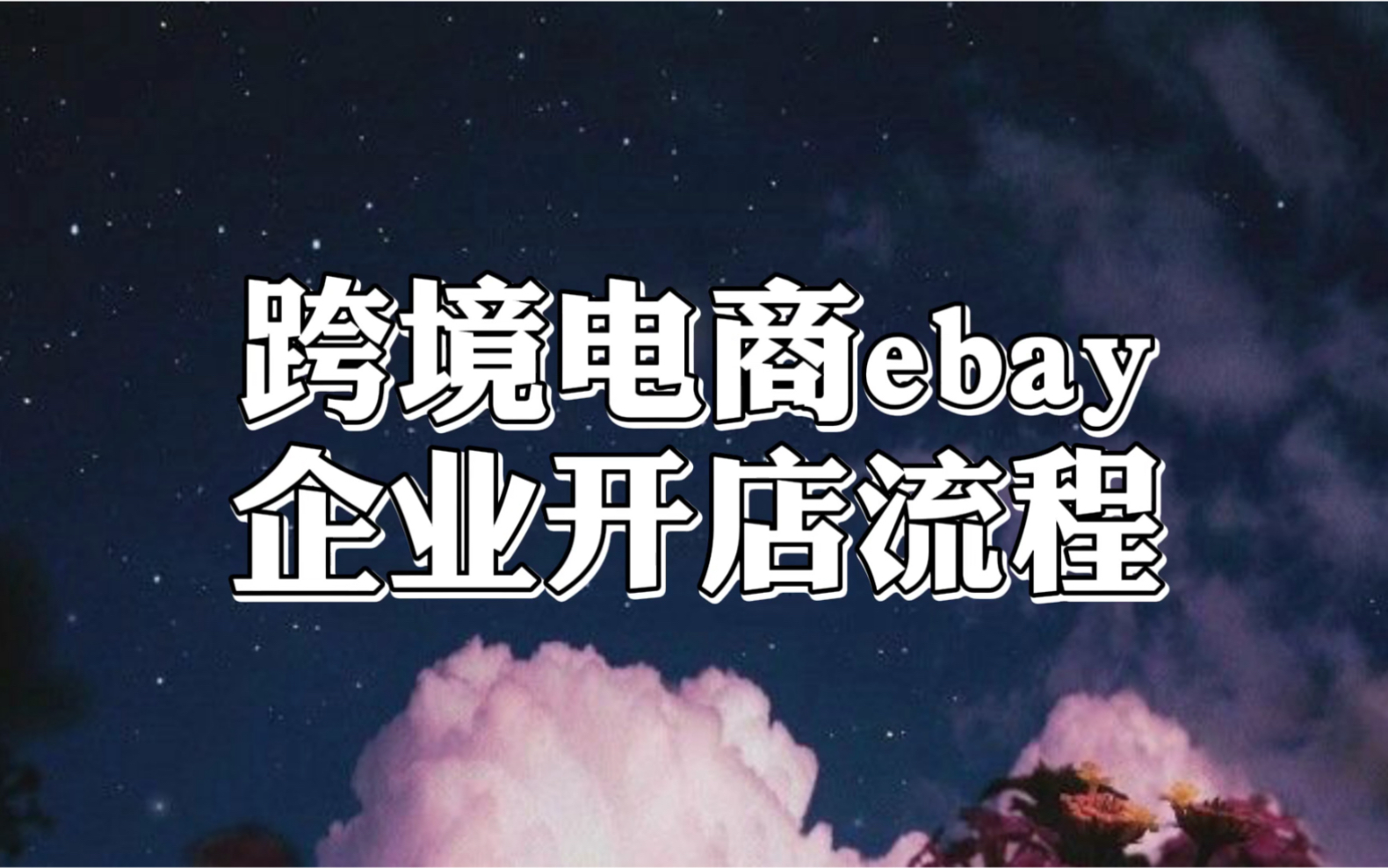 跨境电商ebay 企业开店入驻的流程哔哩哔哩bilibili