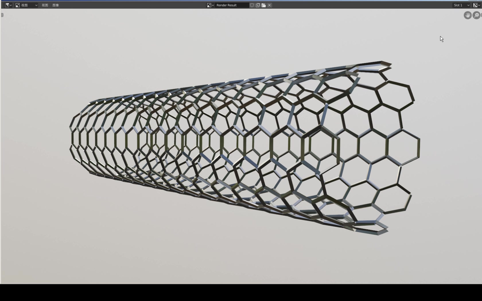 科研美学极速如何快速用blender做一个碳纳米管模型