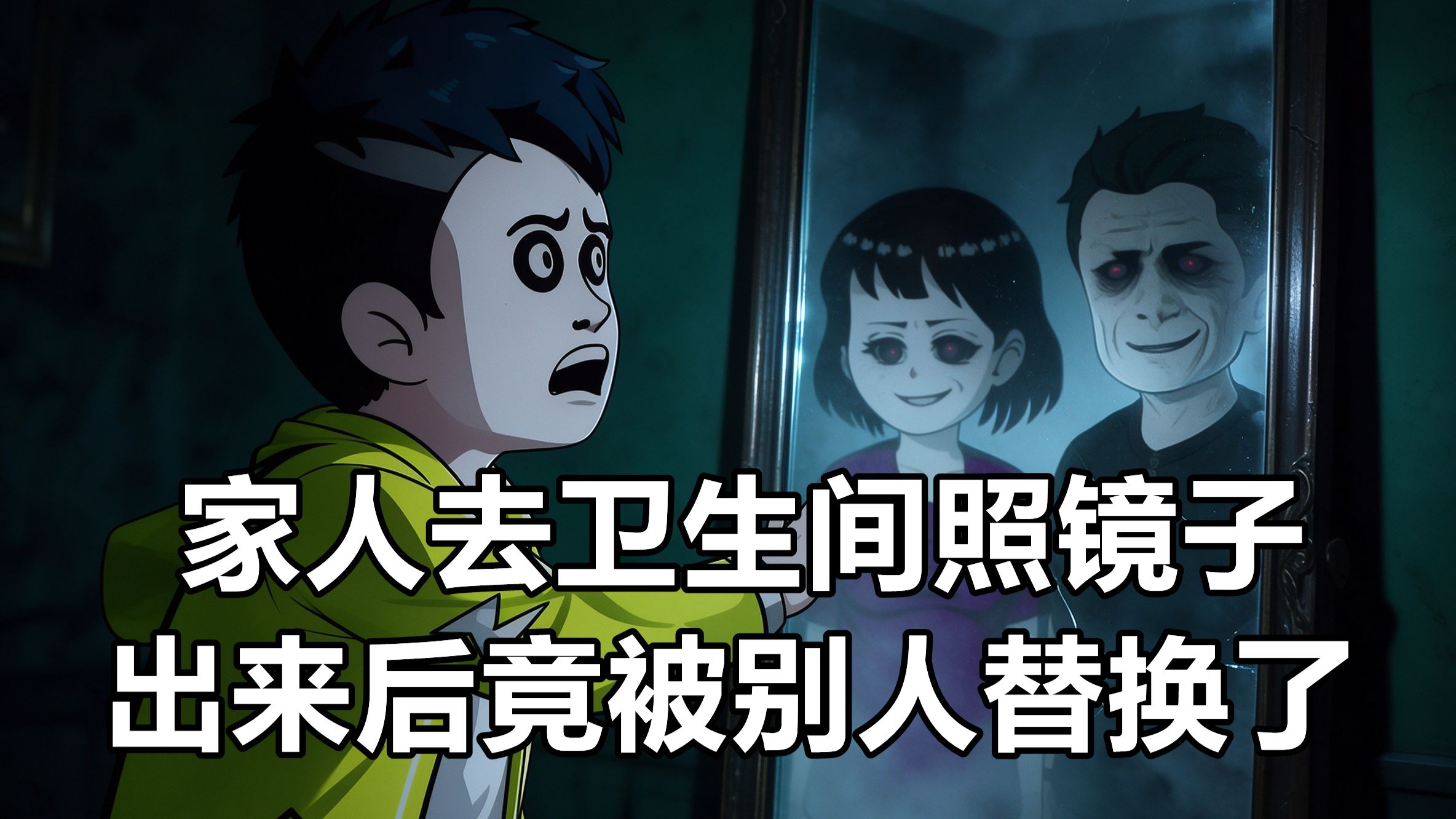 家人去卫生间照了个镜子，出来后竟然变成了陌生人