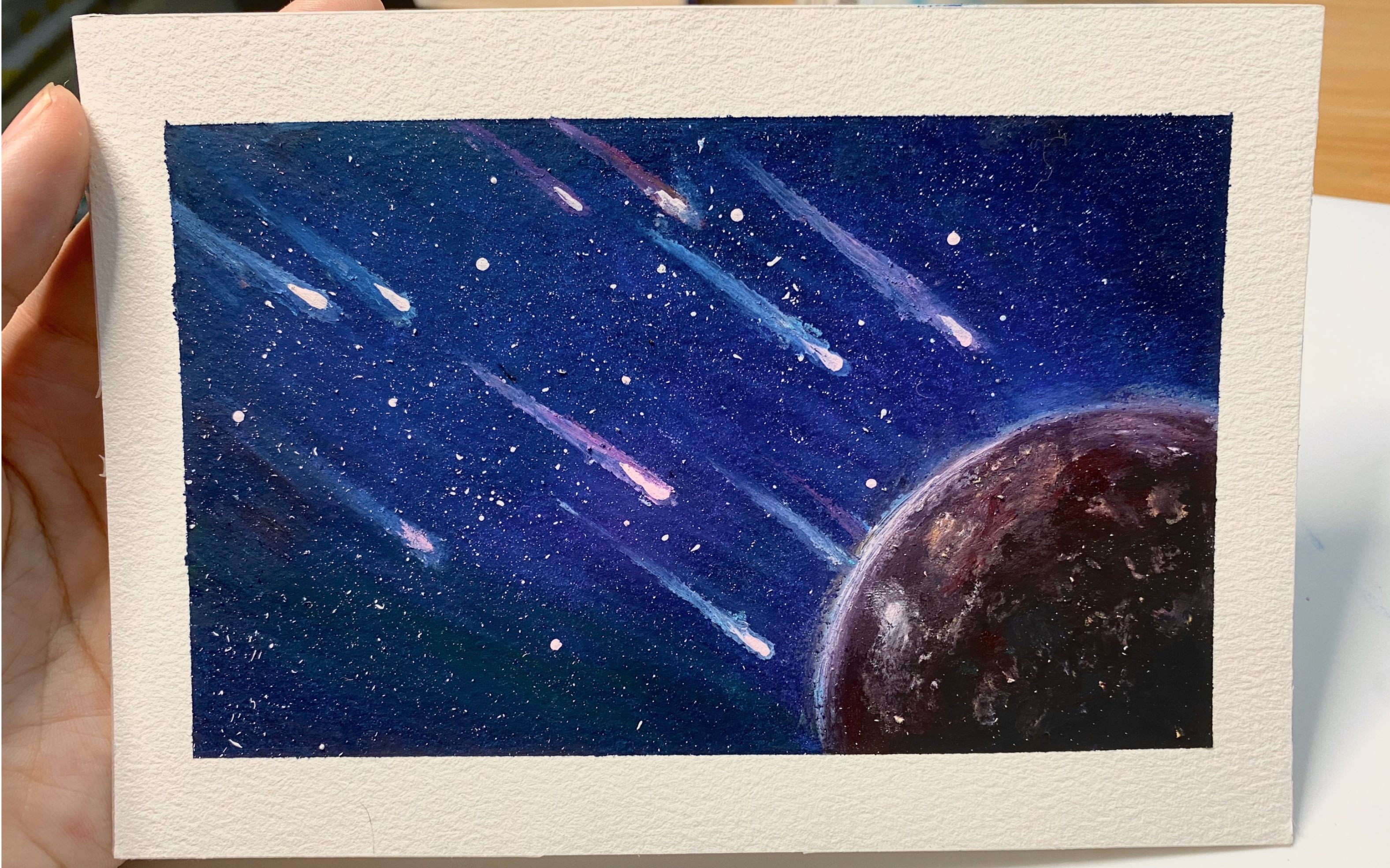 油画棒小画纸也能装得下大宇宙