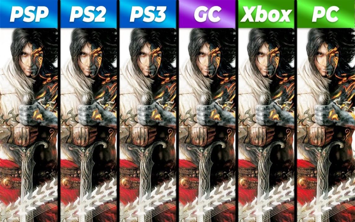 [图]《波斯王子：王者无双》 PSP vs PS2 vs PS3 vs GC vs Xbox vs PC 游戏画面对比