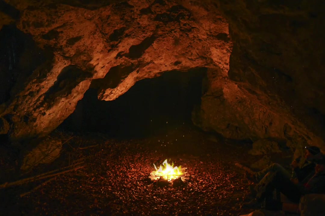 【白噪音】【学习向】【放松】 4小时 | 洞穴里生火取暖