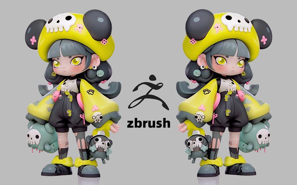 【Zbrush手办雕刻】2小时教会你手办建模渲染全流程!Q版卡通角色手办0基础建模教程,zbrush基础哔哩哔哩bilibili