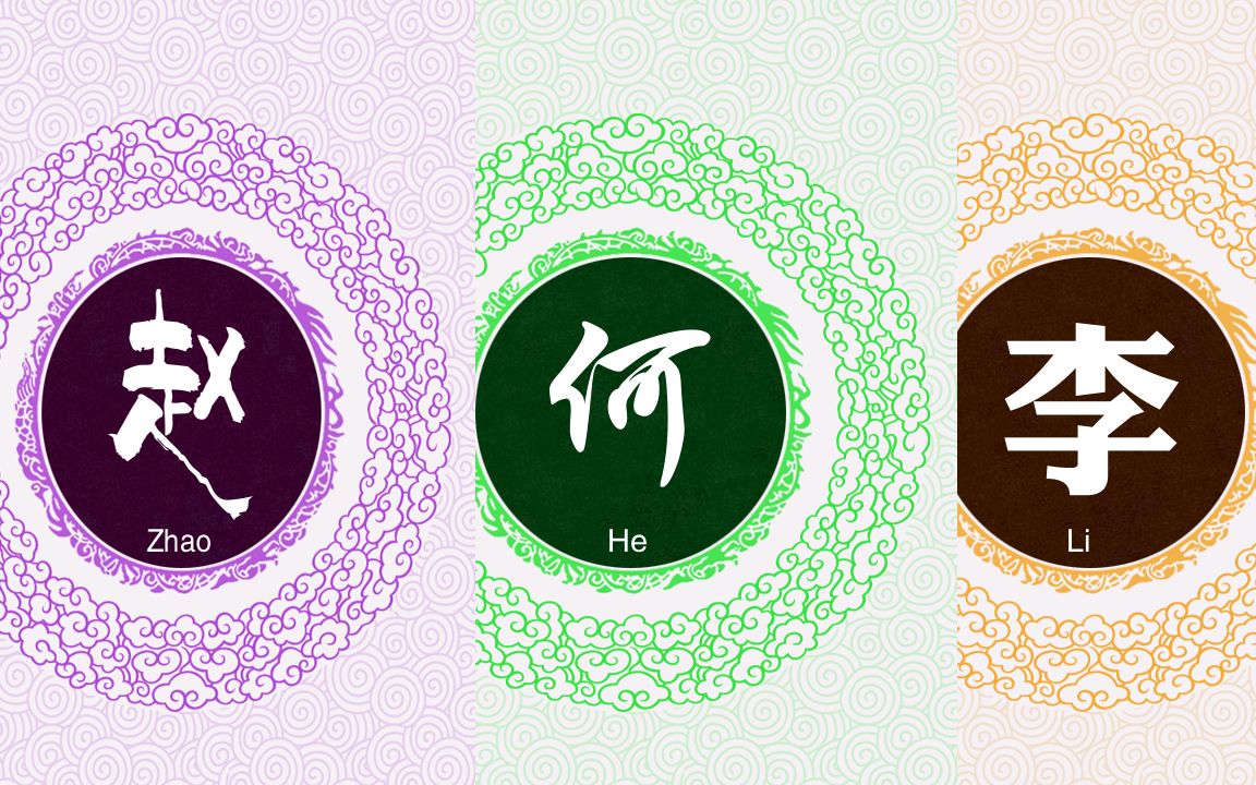 中国百家姓手机屏保,高超的创意风格,等候有缘人领取