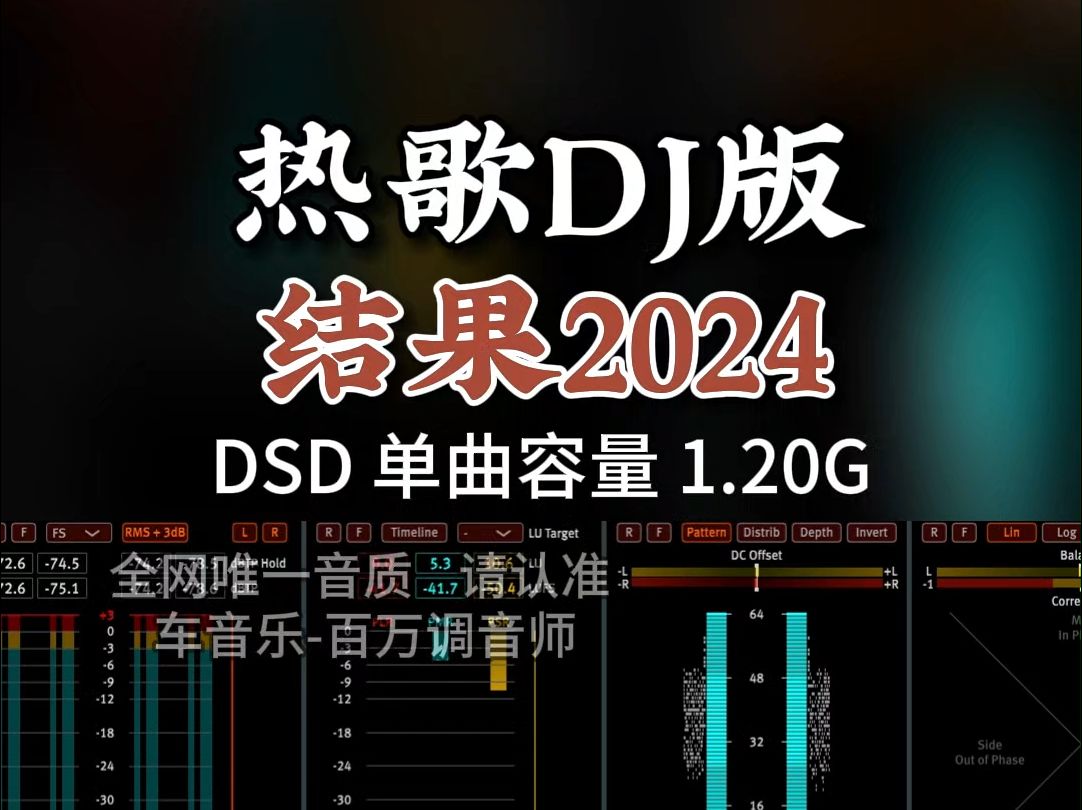 劲爆DJ,流行热歌,原人原唱《结果2024》DSD完整版1.20G,百万调音师专业录音棚制作,顶级hifi无损音质哔哩哔哩bilibili