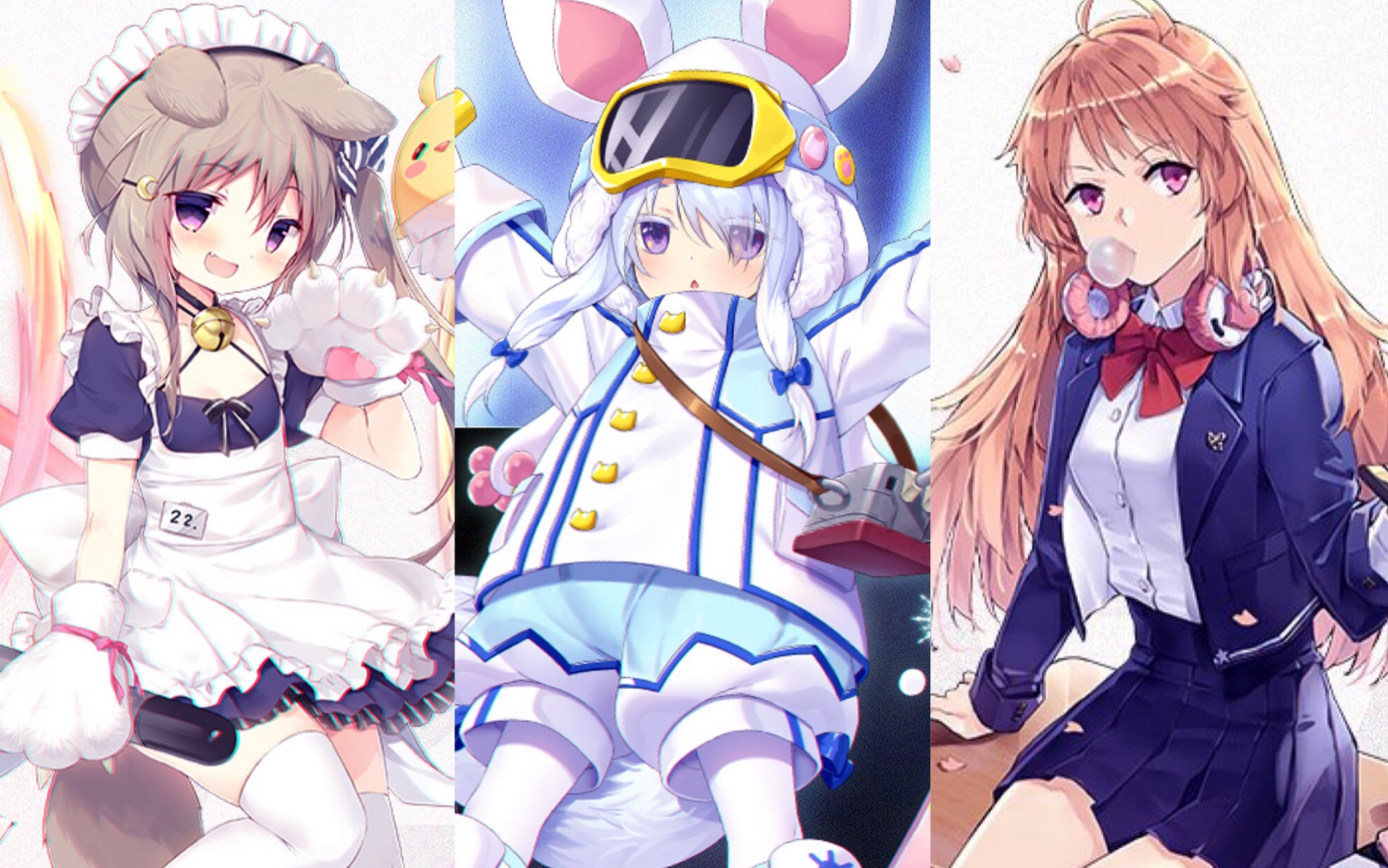 【碧蓝航线】长月 浦波 哥伦比亚 皮肤 立绘模型台词展示