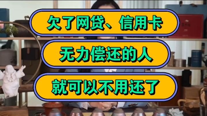 欠了网贷、信用卡,无力偿还的人,就可以不用还了!哔哩哔哩bilibili