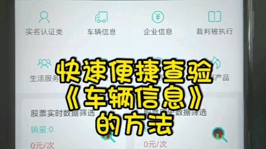 快速便捷查验《车辆信息》的方法哔哩哔哩bilibili