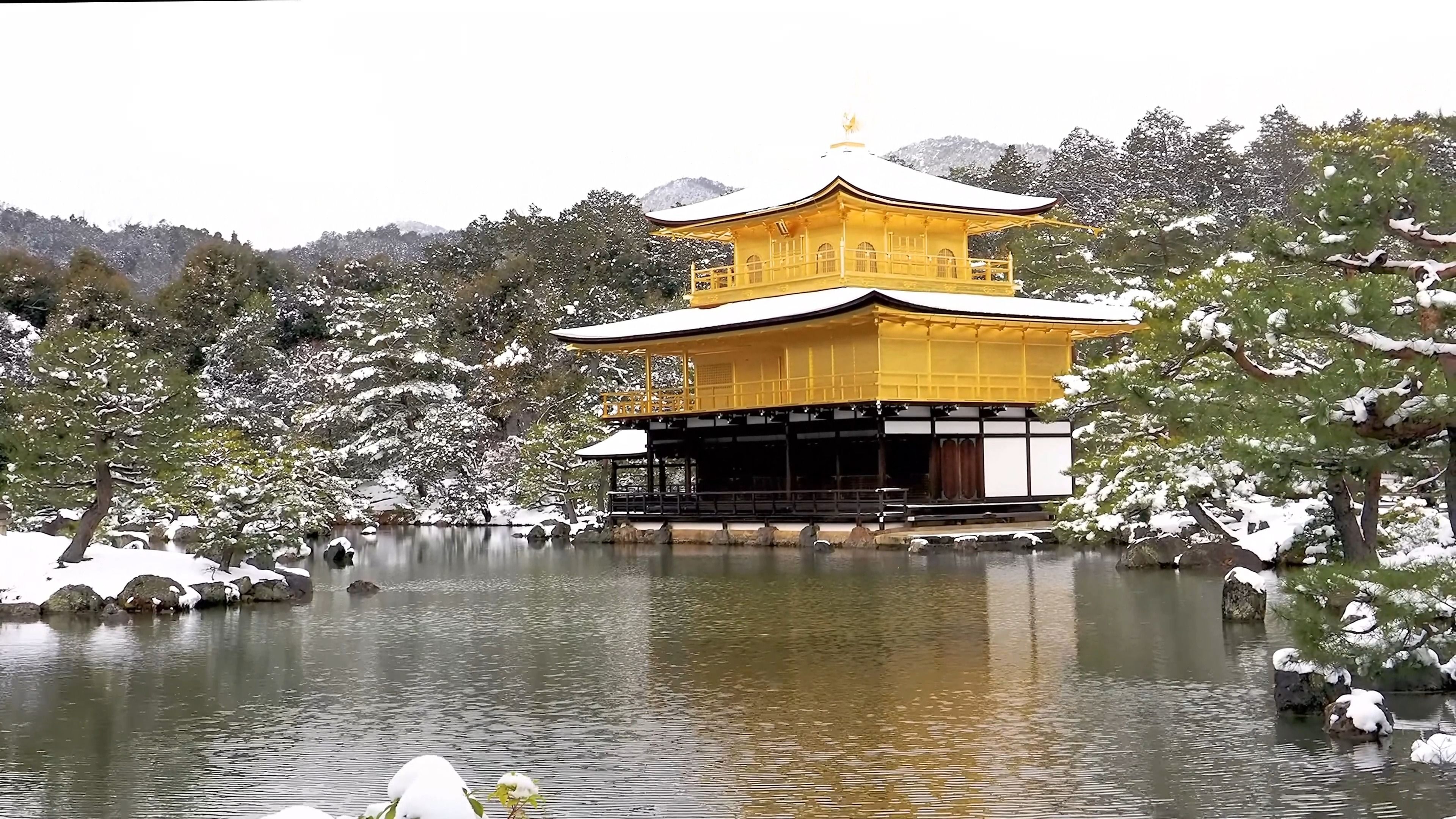 【京都雪景】4K高清・昨年京都雪景 | 清水寺 | 渡月桥 | 岚山竹林小径 | 金阁寺哔哩哔哩bilibili