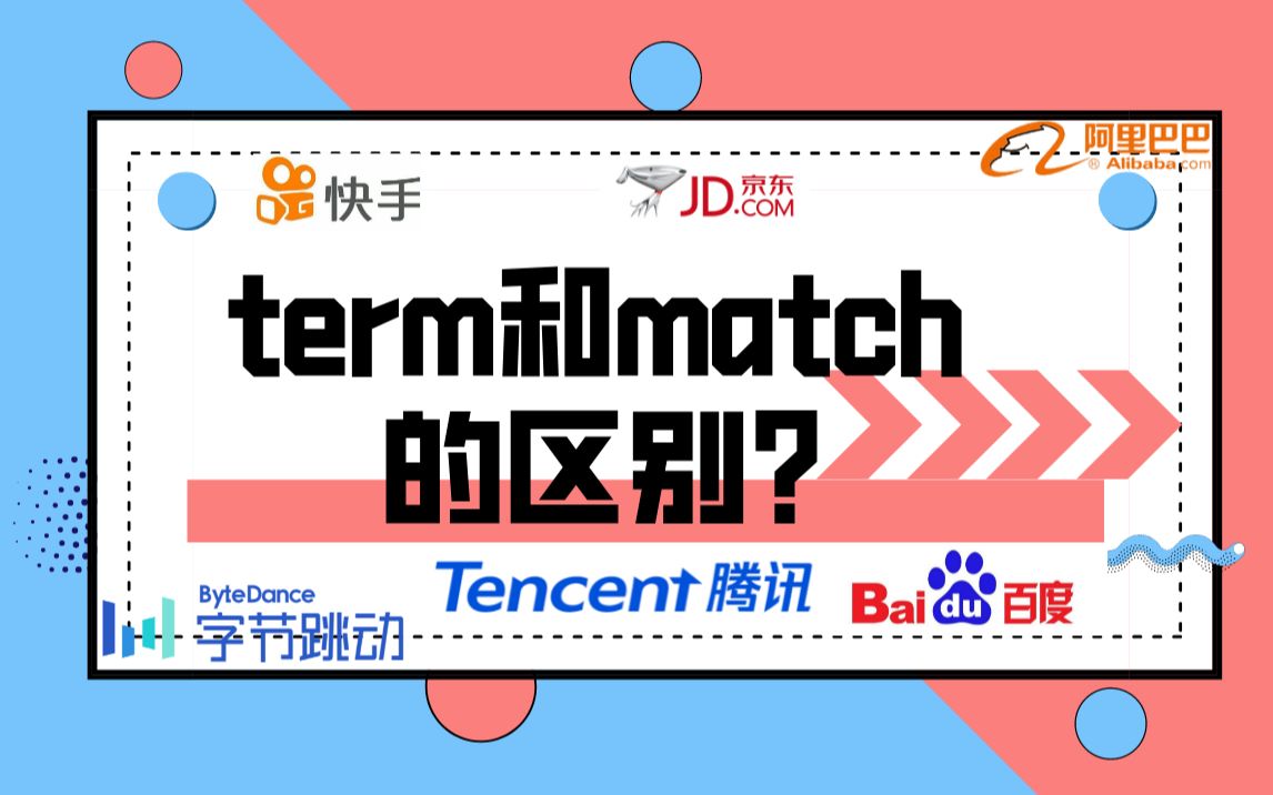 ES面试必问: term和match的区别?哔哩哔哩bilibili