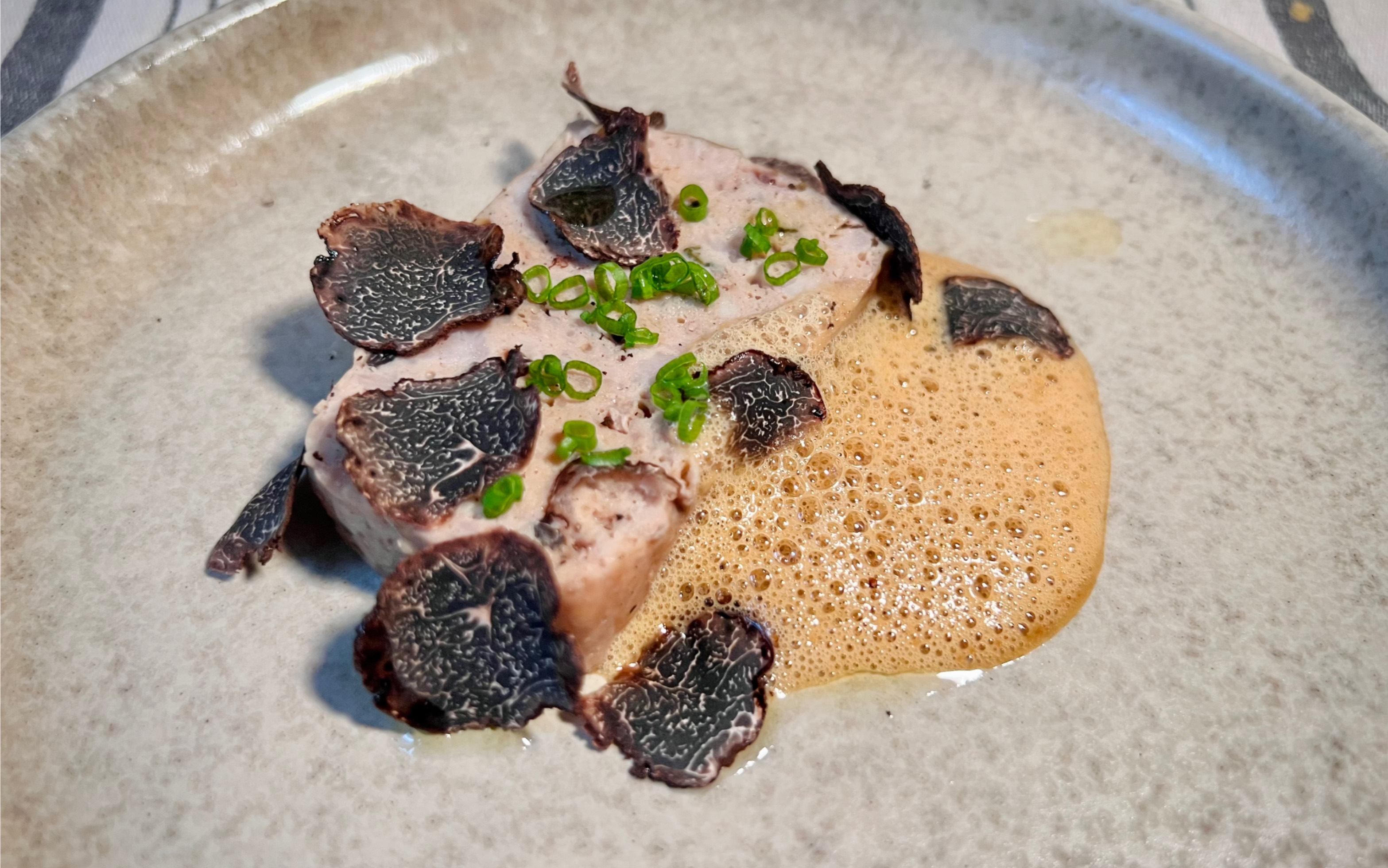 warm spring 2022 冬季套餐-前菜-黑松露肉批 酱油醋汁|by caesar