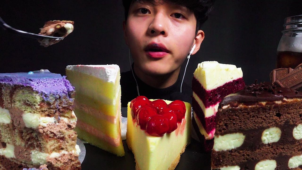 男神chan sori as韩国帅气可爱吃播小哥哥比利天使蛋糕吃播宇宙,西柚