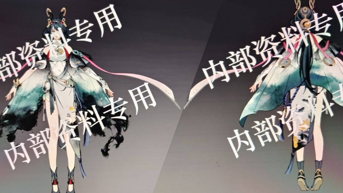 【王者荣耀】公孙离水墨武侠无双皮三视图曝光!真的炸裂家人们!